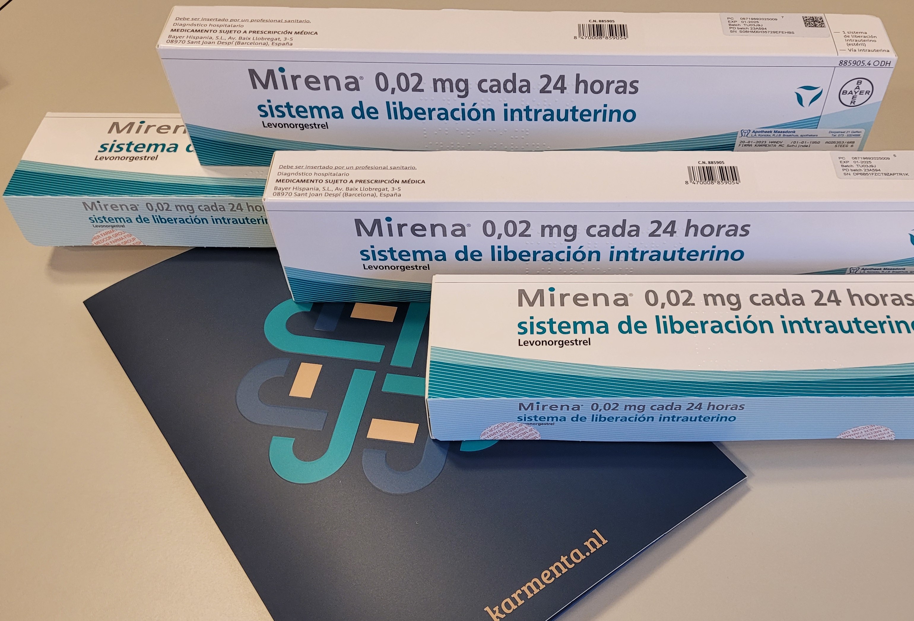 Mirena spiraal is nu 8 jaar werkzaam